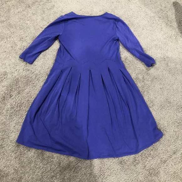 Soft Surroundings Birdsong Seamed Dress in Purple Iris Long Sleeve Size Medium - Picture 7 of 12